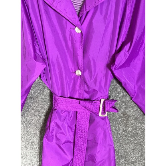 Vintage Woolrich Full Length Windbreaker Rain Trench Coat Womens‎ Size M Fuchsia - Picture 6 of 12